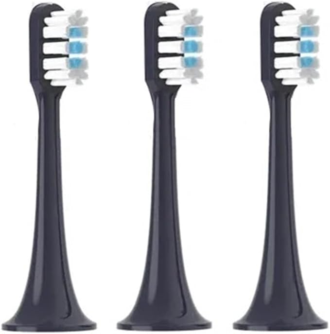 Replaceable Brush HeadsCompatible for XIAOMI MIJIA T301 T302 Soft Clean Bristle White Blue Nozzles(3 Blue)