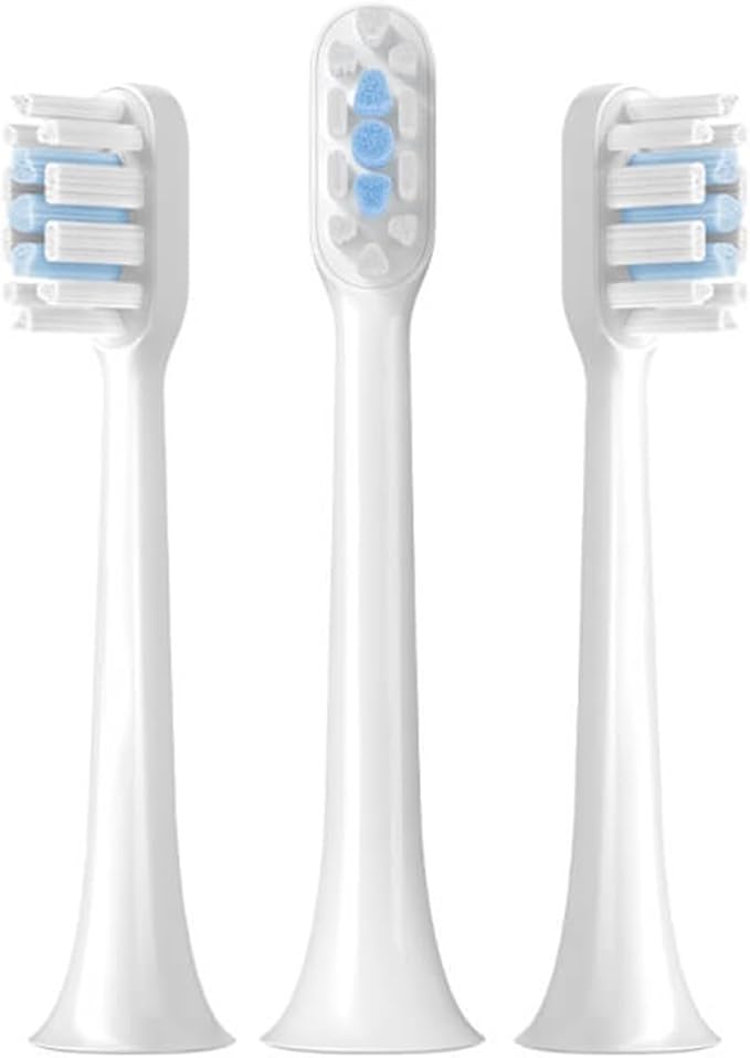 Replacement Tooth Brush HeadsCompatible for Xiaomi Mijia T301/ T302 Sonic Electric Toothbrush Spare(T301T302 White 3 pcs)