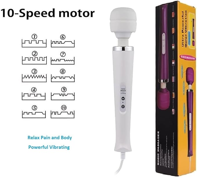 Powerful Massager Back Vibrating Massage for Woman Men Sport Recovery Muscle Aches Pain Shoulder Foot Massagers Tool (White Big Massage)