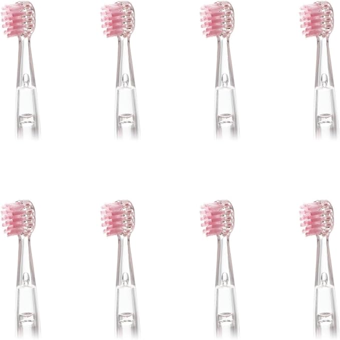 Kids Replacement Toothbrush Heads ForCompatible for Revyline RL025/LANBEIBEI LB-L01 Electric Accessories Nozzles Bristles(8PCS Pink)