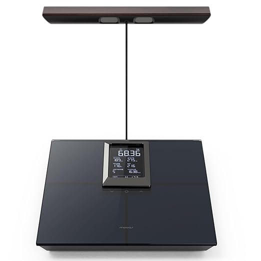 mooas Smart Hand Bar LCD Built-in Body Composition inbody Scale Health app Integration Measures 21 Body Index Data High Precision Measurement LCD Display Diet Health Management