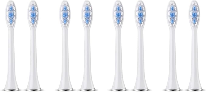 Compatible for SUBORT S7 Brush Heads Electric Toothbrush Replacement(8 White Brush Head)
