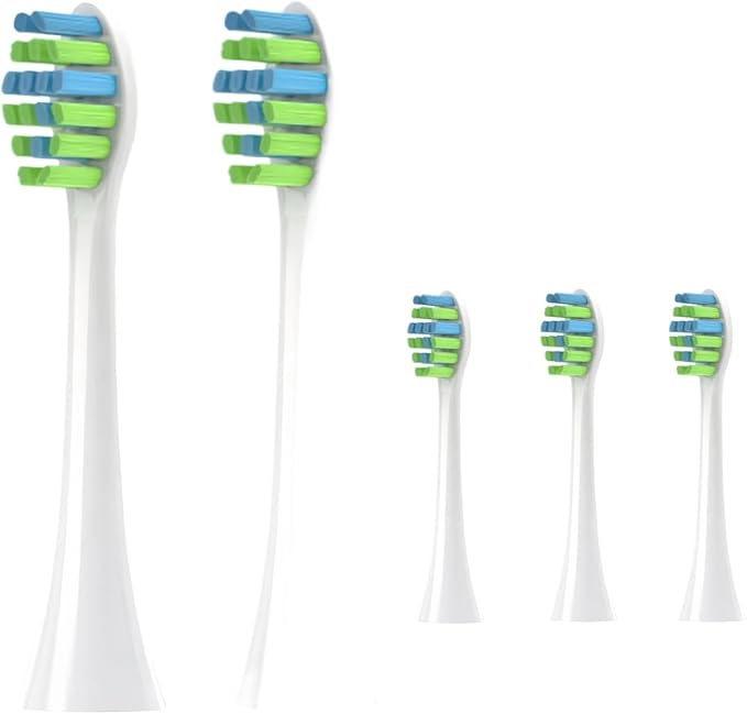 Compatible with 7AM2M AM101/AM105-5 Pack Soft Bristle Electric Toothbrush Heads Premium Replacement Accessory