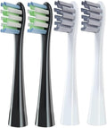 Replaceable Brush HeadsCompatible for X/X PRO/ Z1/ F1/ One/Air 2 /SE Electric Toothbrush Nozzles Vacuum Package(2balck2gray)