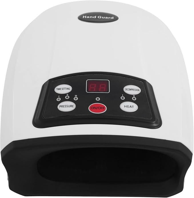 Hand Massager Hand Massager with Multiple Modes Practical Hand MassagerRechargeable Shiatsu Massage Machine with Heat for Finger Numbness Ideal Gifts for Women Men (White)