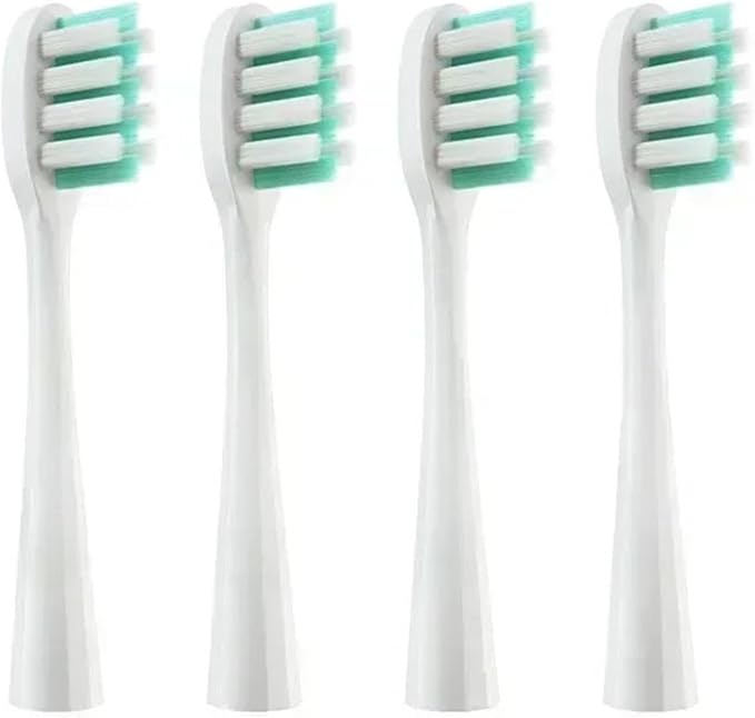 ReplacementCompatible for Usmile Y1/U1/U2 Toothbrush Heads Pink Smart Electric Tooth Clean Brush Nozzles 4/10Pcs/Set(4WhiteGreenF)