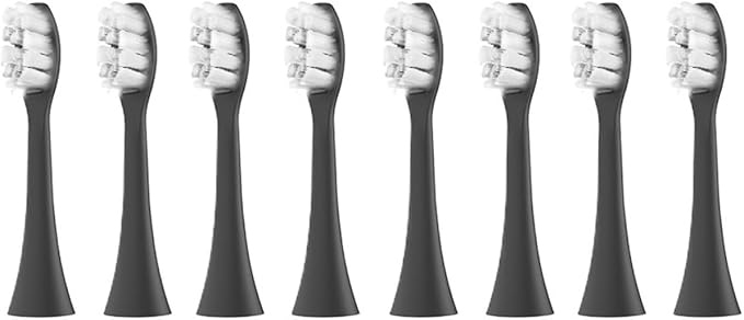 16pcs Replacement Brush Heads Toothbrush Brush Head Soft Bristle Tooth AccessoriesCompatible for YS01(Black)