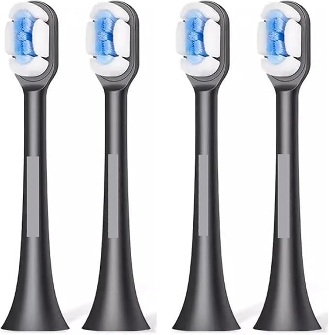 Compatible for X3 Replacement Electric Toothbrush Head(4 Black)