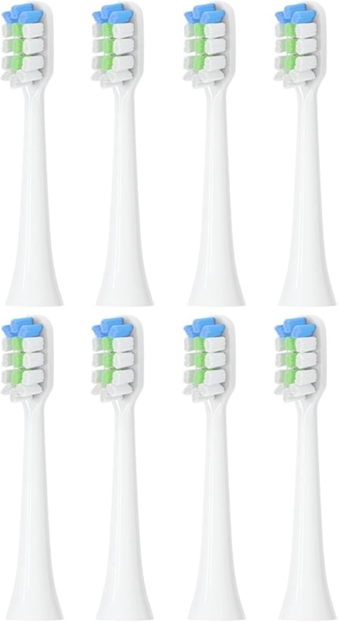 8pcs Toothbrush Replacement Brush Head Compatible for SN-P1 Bright White(Style E)