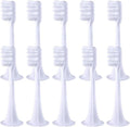 4/10Pcs/Set Compatible ForXiaomi Mijia T300/T500 Replacement Brush Heads Electric Toothbrush Protect Soft Nozzles Bristle(10White)