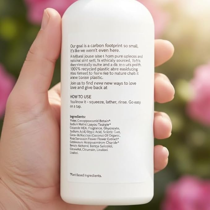 Murumuru Butter &amp Rose Moisturising Body Wash I Liquid Shower Gel I Sulfate Free Paraben Free 200 ml
