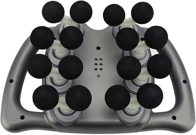 16-Head Electric Massager Rechargeable Deep Tissue Massage Device with 99 Gears Adjustment for Back Shoulder Neck Gray