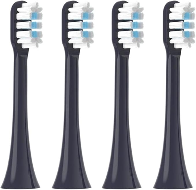 Replacement Toothbrush Heads Compatible for T301/T302/T501 Sonic Electric Tooth Brush Soft Bristle Nozzles with(4 PCS Purple)