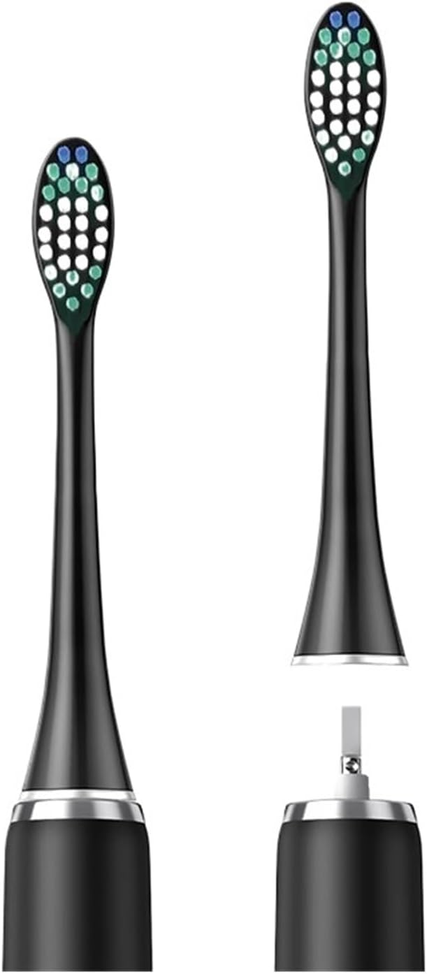 10 Pieces Brush HeadCompatible for AquasonicSeries Electric Toothbrush(Black)