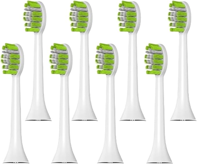 Dr.Yadent YD05 Compatible Replacement Brush Heads 4/6/8 Pcs Set Soft Bristles for Sensitive Gum Care Deep Cleaning Teeth Gap(YD05WHITE-ST-8pcs)