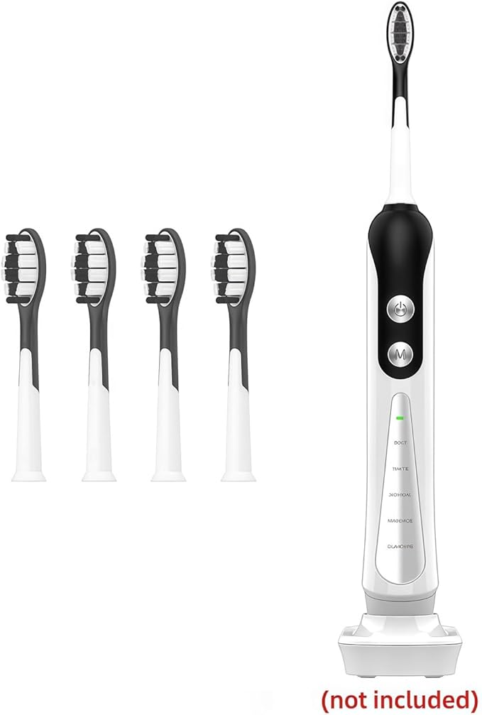 Replacement Toothbrush Heads Compatible with SUBORT S9 Brush Heads Sonic Electric Toothbrush Accessories(8 White Brush Head)