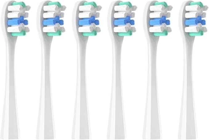12pcs Toothbrushes HeadCompatible for Usmile Y1S/Y4/U1/U2/U3/P1/P4 Soft Dupont Sonic Electric Toothbrush Clean(6AngularWhite)