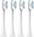 Replacement Toothbrush Heads Compatible for MIJIA T301/T302/T501 Sonic Electric Tooth Brush Soft Bristle Nozzles with Vacuum Packaging(4 PCS White)