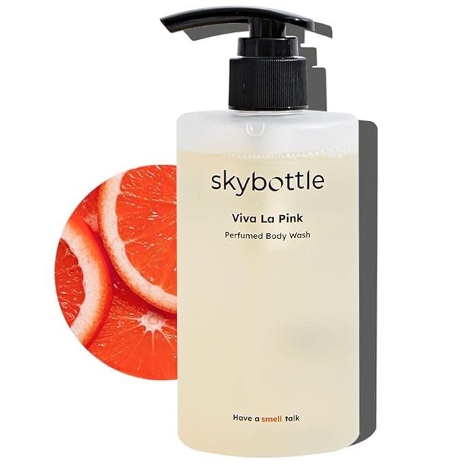 skybottle Body Wash Refreshing and Cleansing With AHA Deep Moisture for Dry Skin Perfumed with Grapefruit Citrus Fruity Scent 10.1 Fl. Oz