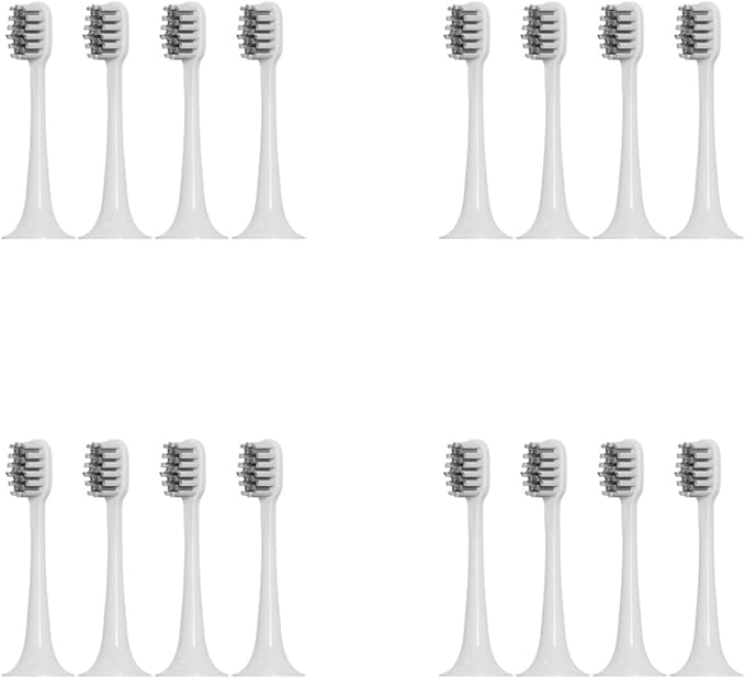 16PCSCompatible for L-SET006 A1pro Toothbrush Replacement Head Accessories Adult Nozzle(16WHITE)