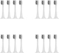 16PCSCompatible for L-SET006 A1pro Toothbrush Replacement Head Accessories Adult Nozzle(16WHITE)