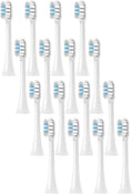 4-30Pcs Compatible for XIAOMI MIJIA T302 Replacement Toothbrush Heads Sonic Electric Vacuum Soft Bristle Brush(T302White Blue-16pcs)