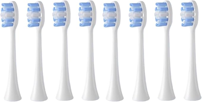 Replacement Toothbrush HeadsCompatible for Lenovo B002DC/B009DC/B001/B004/B005/B006Soft Deep Cleaning Whitening8-16pcs(8pcs White)