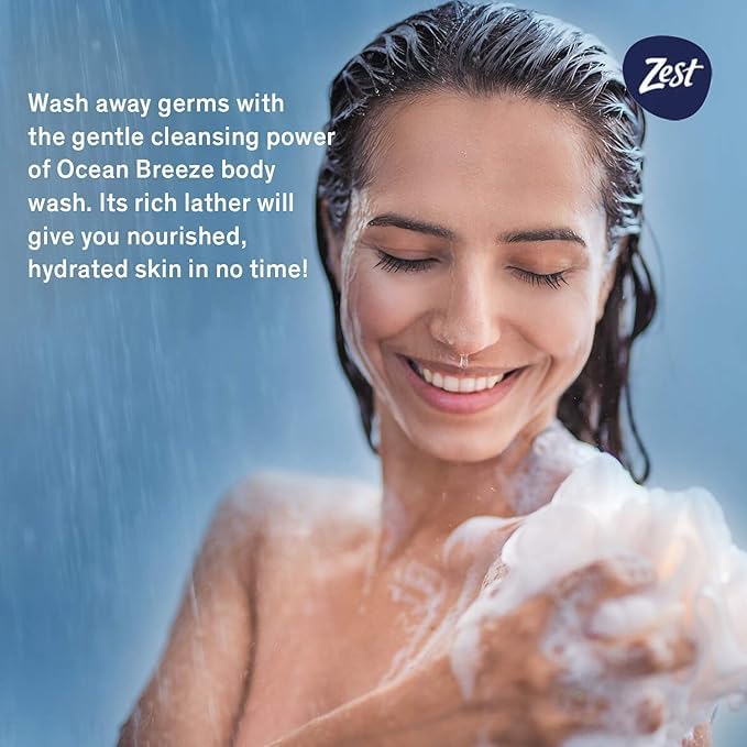 Zest Body Wash Ocean Breeze - 18 oz Pack of 5 - Packaging May Vary