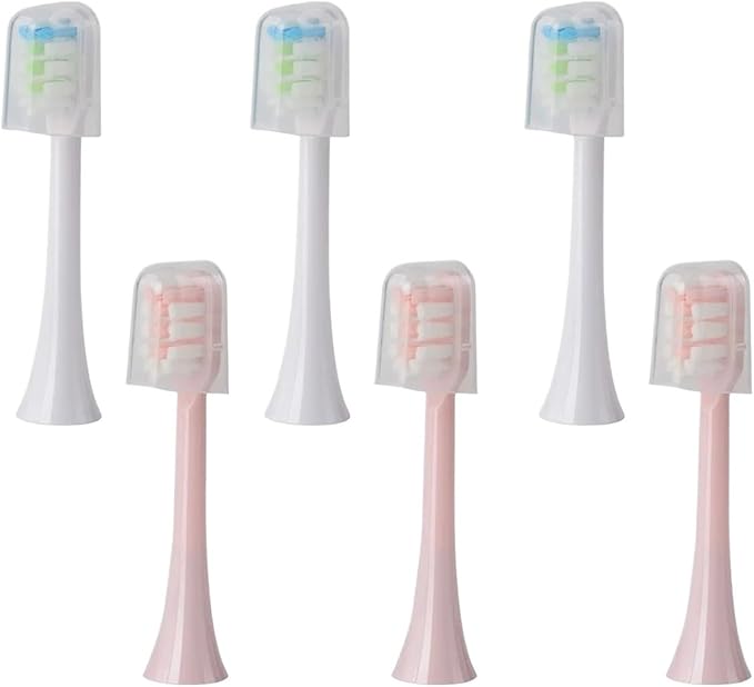 Replacement Brush HeadsCompatible for SOOCAS X3U/X3Pro/X5/V1/D2/D3 6/12pcs Bristle Heads Electric Toothbrush(SHUSHI-WH3PK3)