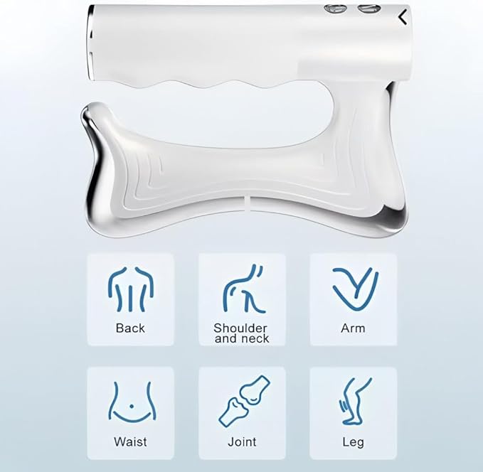 Fascia Massager Electric Muscle Scraping Tool deep Tissue Massager Heated Massage EMS Portable Suitable for Neck and Back Pain