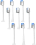 3-30Pcs Replacement Toothbrush HeadsCompatible for Xiaomi T200 Sonic Electric Vacuum Soft Bristle Heads(White gray-9pcs)