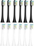Compatible for 12pcs Replacement Brush Heads for X3 X5 X3U X1 V1 V2 Head with(6white 6black)