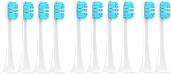 Hot Replacement Brush HeadsCompatible for Xiaomi Mijia T300/T500/T700 for Electric Toothbrushes with Caps Sealed Package Soft(10Blue)