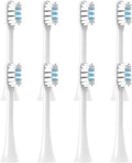 Replaceable Brush HeadsCompatible for XIAOMI MIJIA T301 T302 Soft Clean Bristle White Blue Nozzles(8 White)
