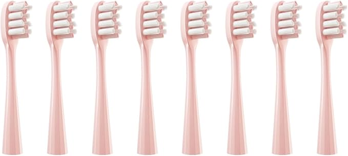 4/8/16Pcs Replacement Toothbrush Heads Compatible for Y1/Y1S/Y1pro/Y3/Y4/Y5/P1/P3/P4/P5/P10/U1/U2/U3/U4/U2S/U3S/F2/F1 Series(8pink Whitening)