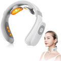 Neck Massager with HeatElectric TENS Machine for Pain Relief15 Levels Deep Tissue Massage Portable Wireless and Soothing Transcutaneous Electrical Nerve Stimulator for Women
