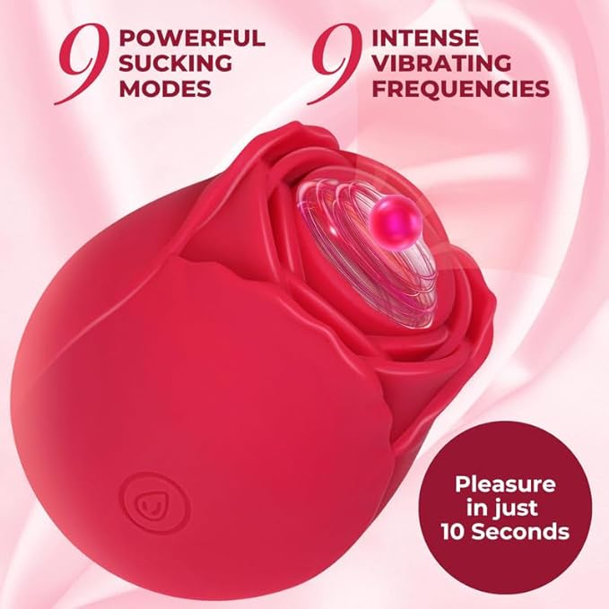 2026 Upgraded Version 10 Intense Suction Patterns 10 Continuous Insertion Rose Adult Tool 2025 Women Toys Automatic Electric Adult Toys Machine USB Rechargeable XJH-Red13