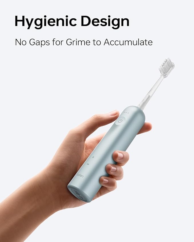 Laifen Wave Electric Toothbrush Oscillation &amp Vibration Sonic Electric Toothbrush for Adults with 3 Brush Heads IPX7 Waterproof Magnetic Rechargeable Travel Powered Toothbrush (Blue Aluminum All