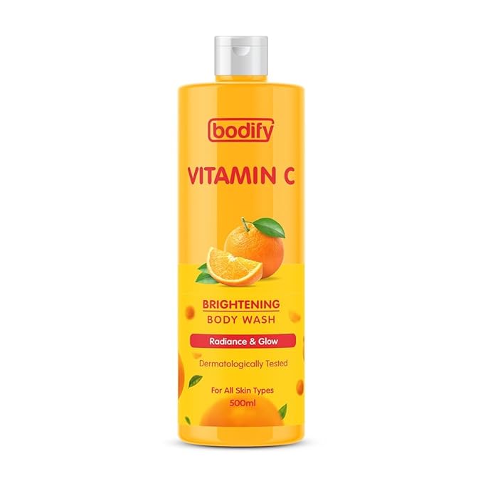 Bodyfy Vitamin C Brightening Body Wash 500 Ml | Radiance &amp Glow|Paraben Free | All Skin Types