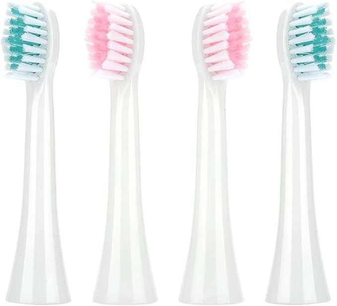 16pcs Replacement Toothbrush Heads Compatible for Jianpai 011 Soft Bristles Nozzles(16PCS Pink)