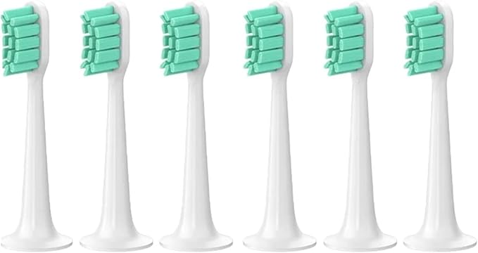 6PCS Replacement Brush Headsz Compatible for XIAOMI MIJIA T300/T500/T700 Sonic Electric Tooth Soft Bristle Caps Vacuum Package Nozzles(Care GN 6Pcs)