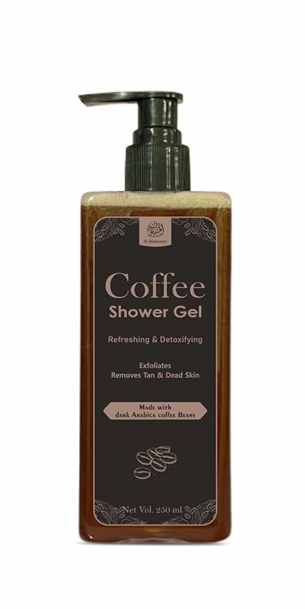 Coffee Shower Gel � 250ml | Made with Dark Arabica Coffee Beans | Refreshing &amp Detoxifying Body Wash | Gently Exfoliates Removes Tan &amp Revives Skin | Sulfate &amp Paraben Free | Pack of 1
