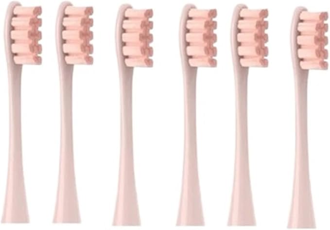 6PCS Replacement HeadsCompatible for Oclean Flow/X/X PRO/ Z1/ F1/ Brush Heads Sonic Toothbrush Vacuum Bristle(Orange)