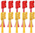 20PCS Toothbrush HeadsCompatible for G7/P7/Y8/T9/T10/T6S/T7S/A7 Replacement Brush Head Soft Bristle Vacuum with Cover(20PCS Red Yellow)
