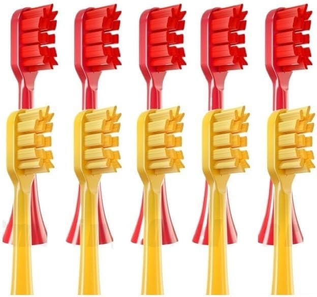 20PCS Toothbrush HeadsCompatible for G7/P7/Y8/T9/T10/T6S/T7S/A7 Replacement Brush Head Soft Bristle Vacuum with Cover(20PCS Red Yellow)