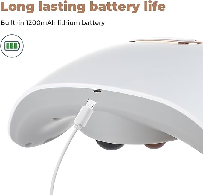 Abdominal Massager Abdominal Massager Electric Bian Stone Tummy Kneading Instrument 3 Massage Modes Visualized Power for Heat to Relieve Indigestion Bloating Constipation Period Cramps