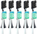 20PCS Toothbrush HeadsCompatible for G7/P7/Y8/T9/T10/T6S/T7S/A7 Replacement Brush Head Soft Bristle Vacuum with Cover(20PCS Black White)