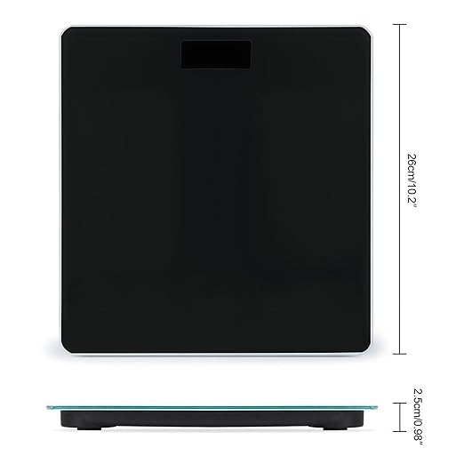 Energy Saving Scale Bathroom Weighing Scale Smart Scale for Body Weight Digital Black