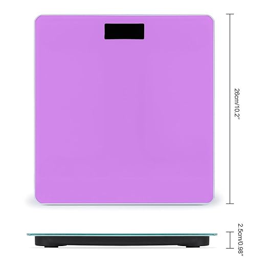 Women's Digital Bathroom Weighing Scale Automatic Switch Energy Saving Scale Smart Scale for Body Weight Light Purple