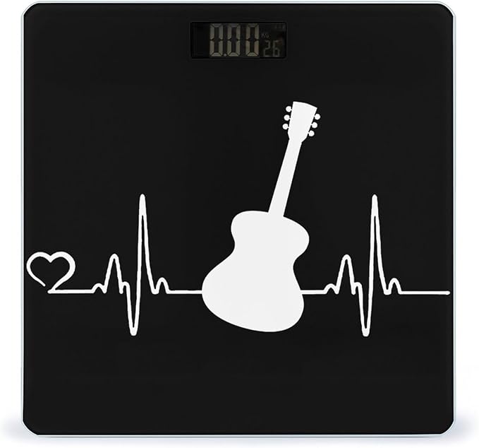 Guitar Player Heartbeat Digital Scale for Body Weight Smart Weight Scale Bathroom Body Scale for Home Bedroom